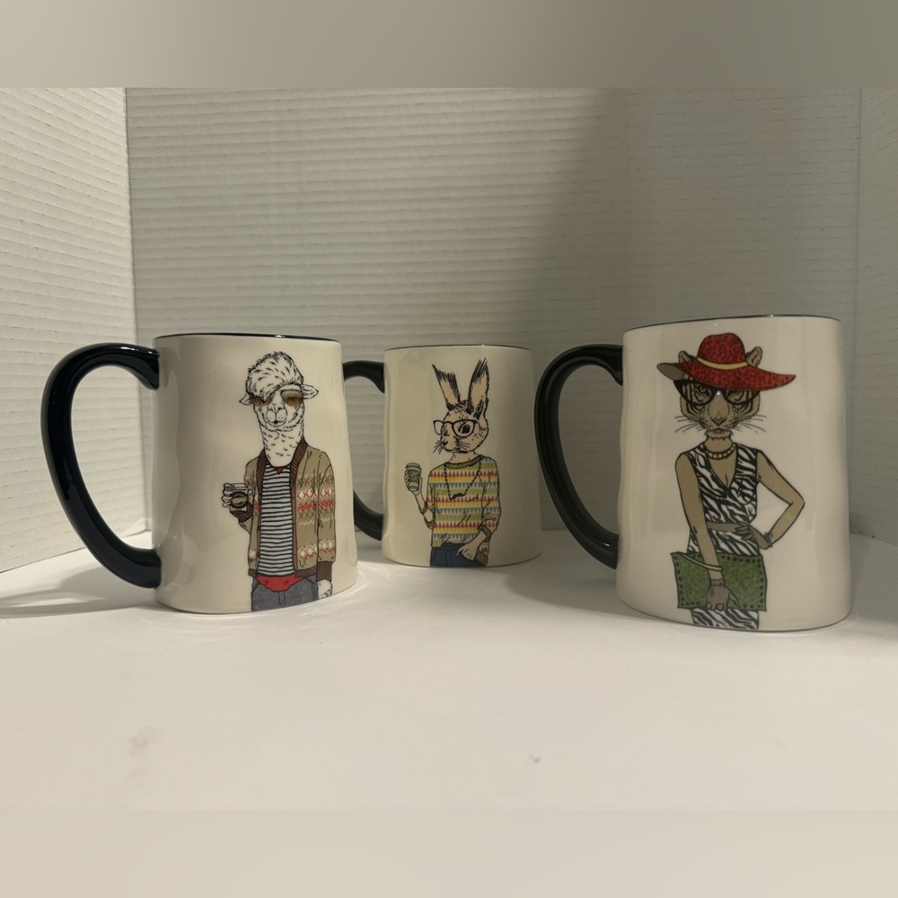 Signature Houseware Hipster  Mug Cup Set 3